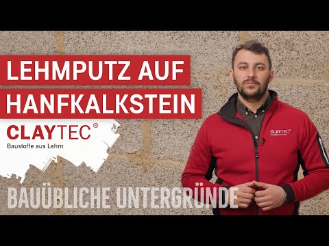 Lehmputz auf Hanfkalkstein - CLAYTEC Lehmbaustoffe auf bauüblichen Untergründen - Anwendungsvideo