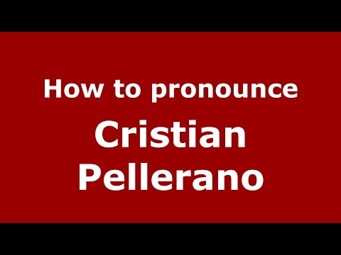 How to pronounce Cristian Pellerano (Spanish/Argentina) - PronounceNames.com