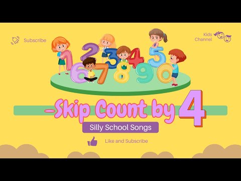 The Skip Counting by 4 Song | Silly School Songs