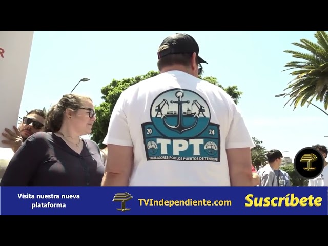 Protesta del sindicato de Trabajadores de los Puertos de Tenerife