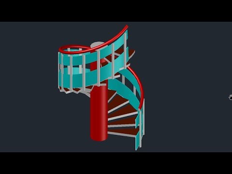 How to draw 3D Spiral Stairs in AutoCad 2014/15/16/17/18