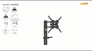 Mounting TV Wall Bracket With Perfect Design | KLA27-443WD | LUMI