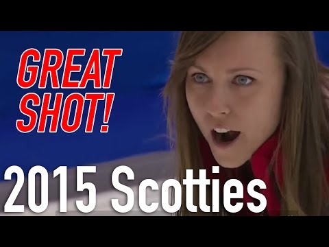 Val Sweeting hit and roll vs. Rachel Homan Runback - 2015 Scotties Tournament of Hearts