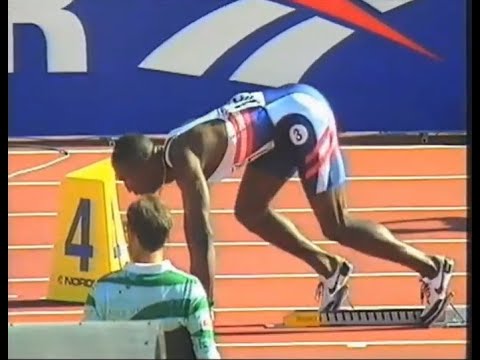 Michael  Johnson  200m  CALM  WIN ( HEAT 2  1995  World  Championships ) Gothenburg, Sweden.