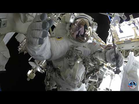 Expedition 61 - EVA 59 - Luca Parmitano and Andrew Morgan repairing the AMS experiment