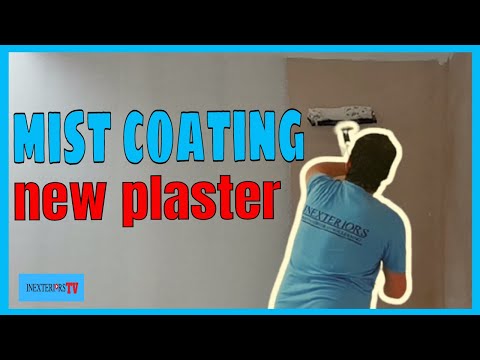 How to mist coat new plaster.