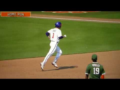 Clemson baseball's Tyler Corbitt hits home run vs. Miami