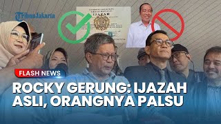 Sentilan Menohok! Rocky Gerung Sebut Ijazah Jokowi Asli Tapi Orangnya Palsu, Roy Suryo Tertawa