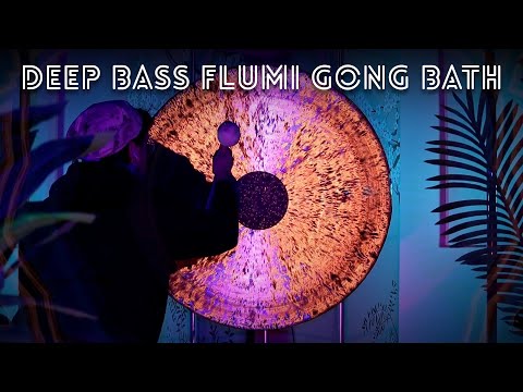 Deep Bass Flumi Sound Bath on a 40" Chocolate Drop Gong | Stress-Melting Friction Mallet Tones