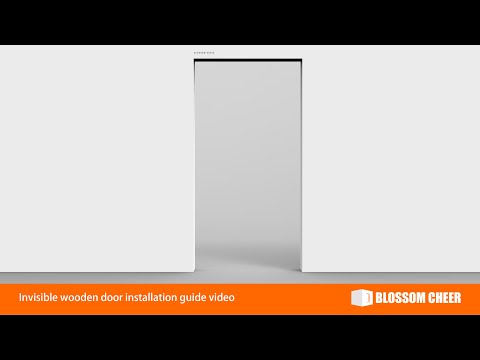 SYS-Door | Porte bois invisible : cadre aluminium intégré, ancrage mural et réglages 3D de charnières invisibles