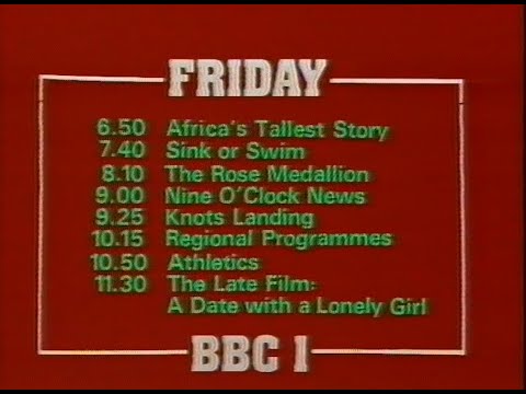 Friday 7th August 1981 BBC1