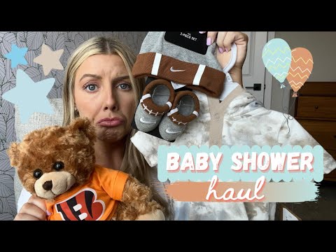 What I got at my baby shower as a first time mom (HAUL) | What to put on your registry for a boy