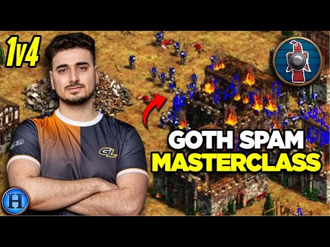 Pro Player Goths vs 4 Beginners | AoE2
