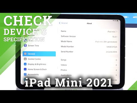 How to Check Device Specification in iPad mini (2021) - Enter About Device Panel