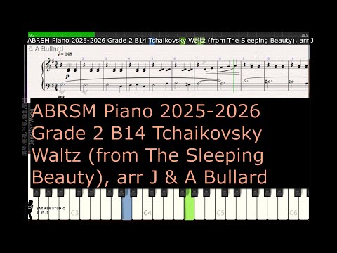 ABRSM Piano 2025 2026 Grade 2 B14 Tchaikovsky Waltz from The Sleeping Beauty, arr J & A Bullard