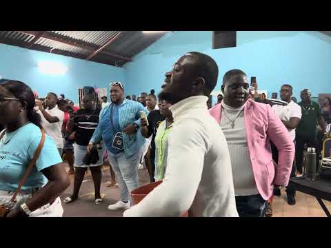 Minister small performance at let God arise gospel concert