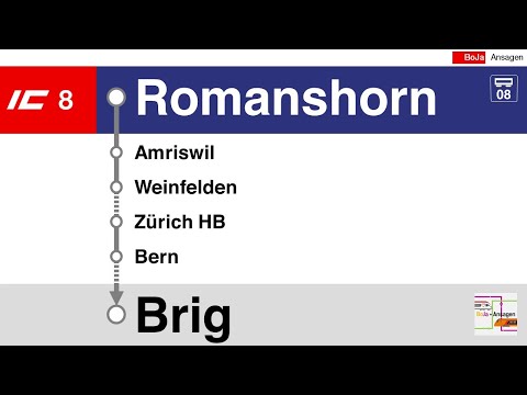 SBB Ansagen | IC8 Romanshorn - Brig | BoJa Ansagen