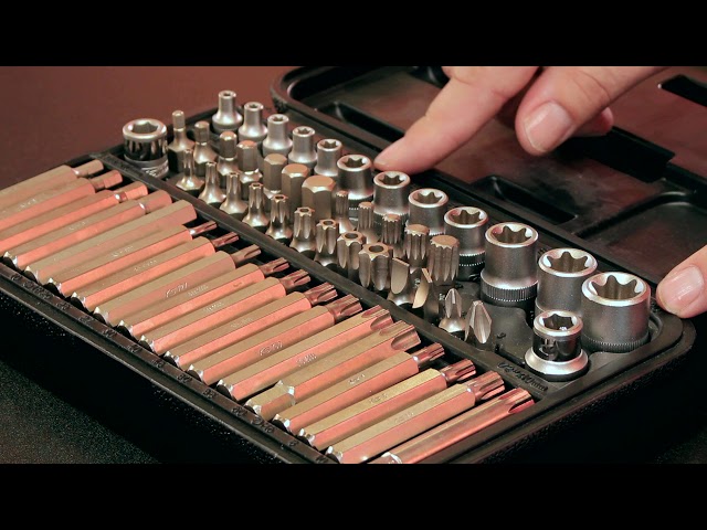 Video teaser for 911.4305 1/4 + 3/8 + 1/2 Zoll Torx-Steckschlüssel- und Bit-Satz 57-tlg.
