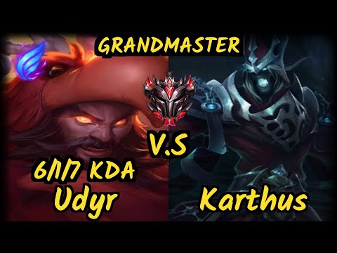 Branix (UDYR) vs KARTHUS - 6/1/7 KDA JUNGLE GAMEPLAY - EUW Ranked GRANDMASTER