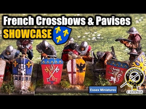 French Crossbowmen & Pavises SHOWCASE (Claymore Castings & Essex Miniatures)