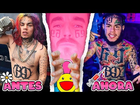 Los NUEVOS TATUAJES de TEKASHI 6IX9INE cubren su CUERPO ENTERO zaza