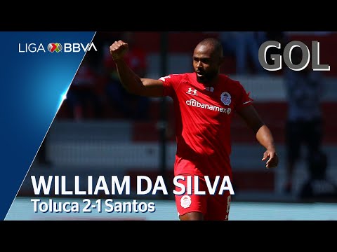 Gol de William da Silva | Toluca 2 - 2 Santos Laguna | Liga BBVA MX - Apertura 2019  - Jornada 19