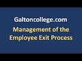 Management of the Employee Exit Process