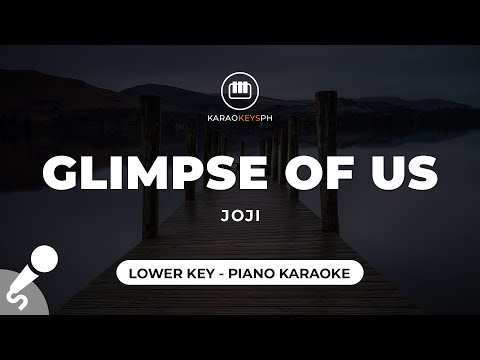 Glimpse Of Us - Joji (Lower Key - Piano Karaoke)