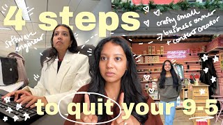 how to QUIT your 9-5 for a stable self-employment career in just 4 steps // the side hustle strategy