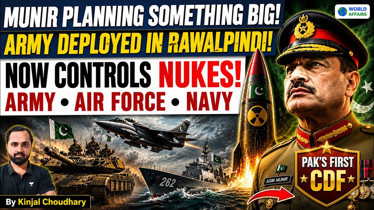 Asim Munir’s BIG Power Grab! Pakistan’s First CDF Now Controls NUKES, Army, Air Force & Navy! Kinjal