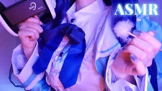 【ASMR】にじさんじ/天宮こころ🎐でゼロ距離ささやき、耳かき、心音。【コスプレ】(雑談あり)