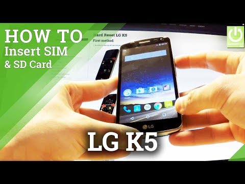 Inserting SIM and SD Card in LG K5 - Set Up SIM & SD