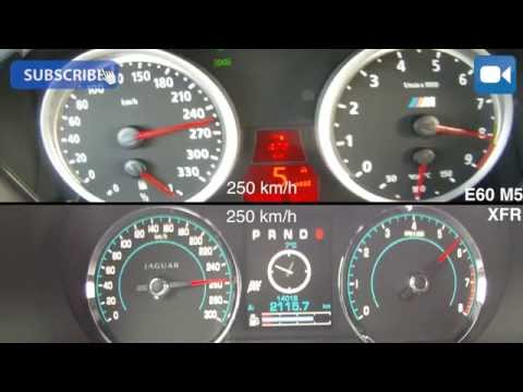 BMW E60 M5 507 HP vs Jaguar XFR 510 HP 0-260 km/h Acceleration BATTLE!