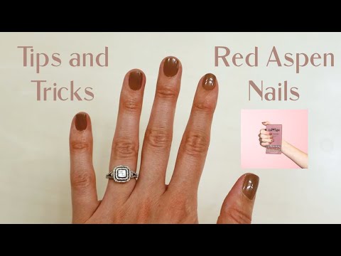 how to apply red aspen nails dashes | easy at home fake nails