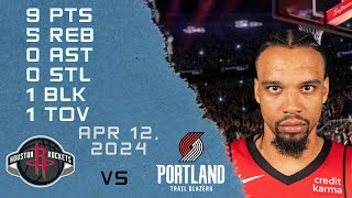 Dillon Brooks player Full Highlights vs BLAZERS NBA Regular season game 12-04-2024