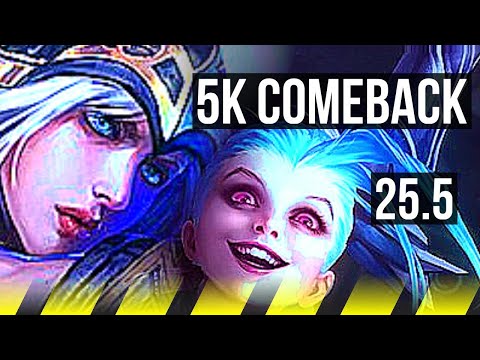 ASHE & Soraka vs JINX & Braum (ADC) | 10/1/7, 5k comeback, Godlike | KR Diamond | 25.5