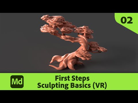 First Steps with Substance 3D Modeler - 02 Sculpting Basics (VR Mode) | Adobe Substance 3D