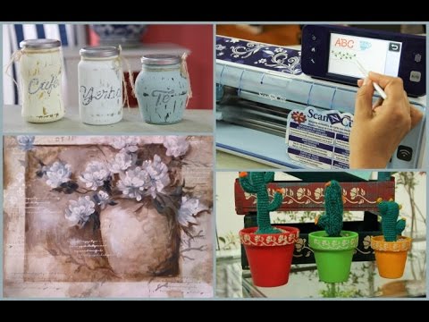 ManosalaObraTv - Programa 24 - Pintar Cuadros - Frascos Reciclados - ScanNCut -