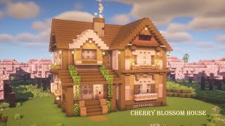 [マインクラフト]1.20 桜の拠点の作り方 おしゃれなお家[マイクラ建築][Minecraft][Cherry Blossom][桜建築]