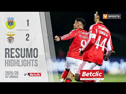 Resumo: Arouca 1-2 Benfica (Liga 25/26 #26)