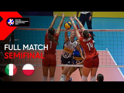 Full Match | Italy vs. Poland - CEV U22 Volleyball European Championship 2024 | Women SF