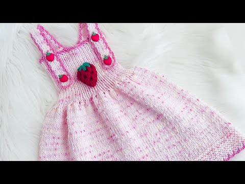 EASY KNIT baby summer dress | Frock for girls KNITTING PATTERNS | Lina Knit Baby Dress - up to 2 yrs