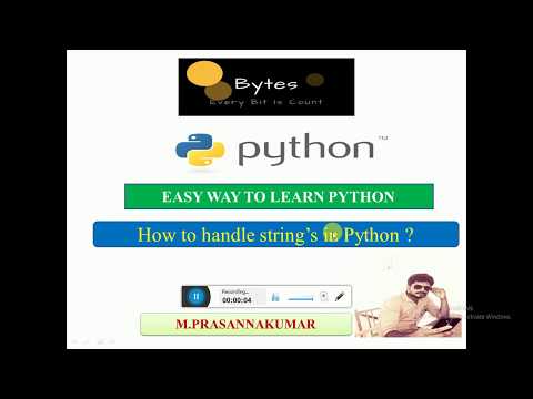 11 Python Tutorial In Tamil How To Handle Strings In Python