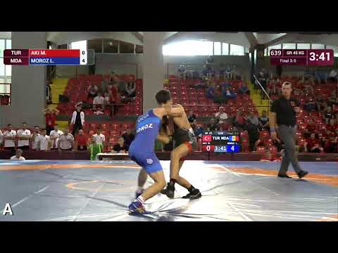 BRONZE GR - 45 kg: M. AKI (TUR) v. L. MOROZ (MDA)