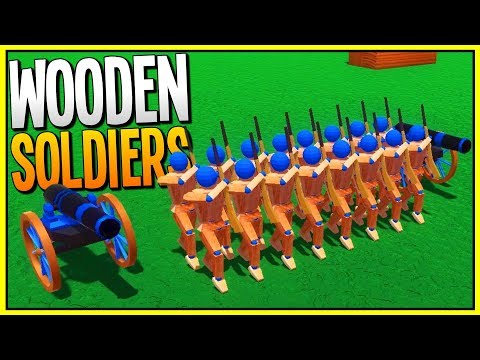 AMAZING NEW BATTLE SIMULATOR! Wooden Toy Soldiers & Fort Building - Wooden Battles Gameplay