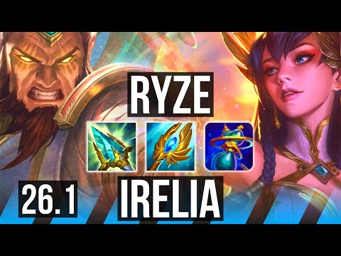 RYZE vs IRELIA (MID) | Good KDA: 11/1/7 | EUNE Challenger | 26.1
