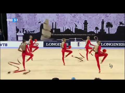 Group Ukraine 3 Balls 2 Ribbons Final World RG Championships Izmir 2014
