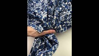 A1_648 Сорочечная ткань Синие цветы, ширина 148 см на YouTube