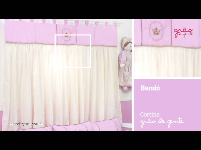 Cortina Coroa Brasão Rosa | Ref: 53784