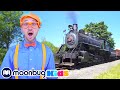 Blippi Explores A Steam Train BEST OF Blippi Explore With Me